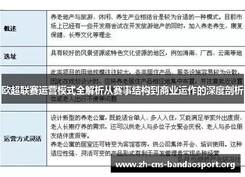 欧超联赛运营模式全解析从赛事结构到商业运作的深度剖析 欧超联赛运营模式全解析从赛事结构到商业运作的深度剖析